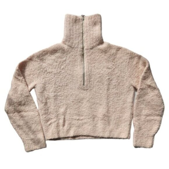 WIlfred Free Peach Gwyneth Halfzip Alpaca-Wool Blend Top Size XS - Picture 4 of 9